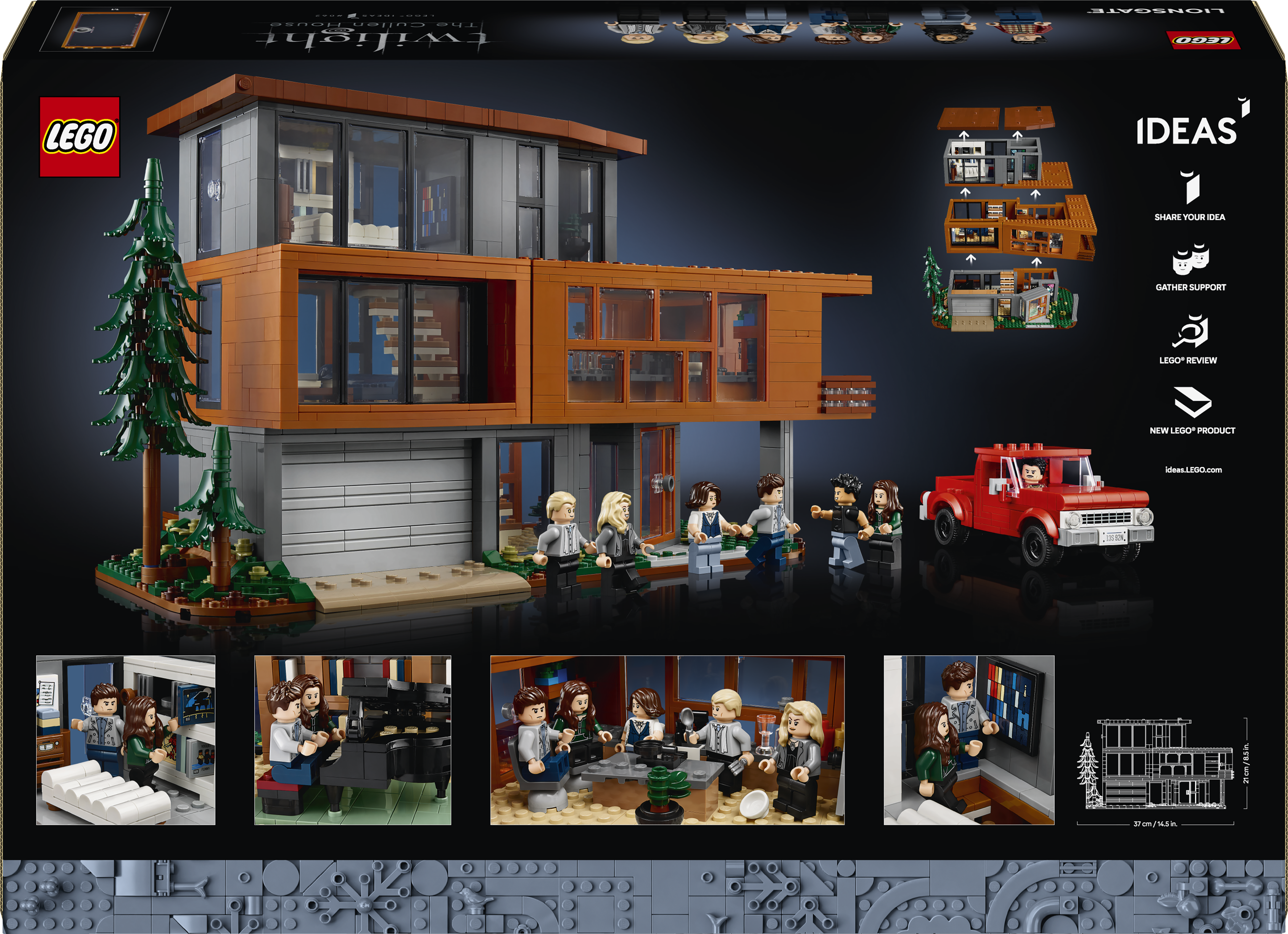 Box of the LEGO set of the Cullen House from the Twilight movies